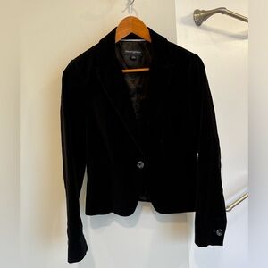 Black Velvet 1-button Blazer